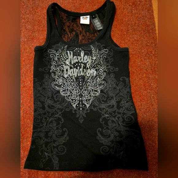 Harley Davidson Lace Back Tank Size Large From 2012 - Picture 1 of 7